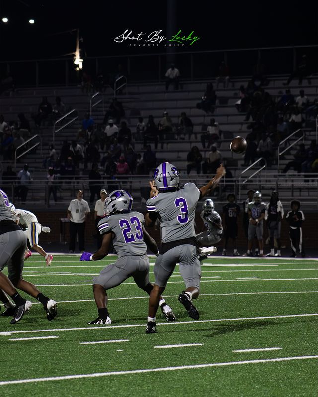 The ball leaving the quarterback, the pocket collapsing
